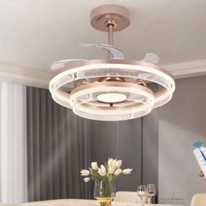Rose Luxury Ceiling Light with Retractable Fan SAN C0573